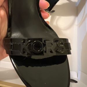 Michael kors black heels with box